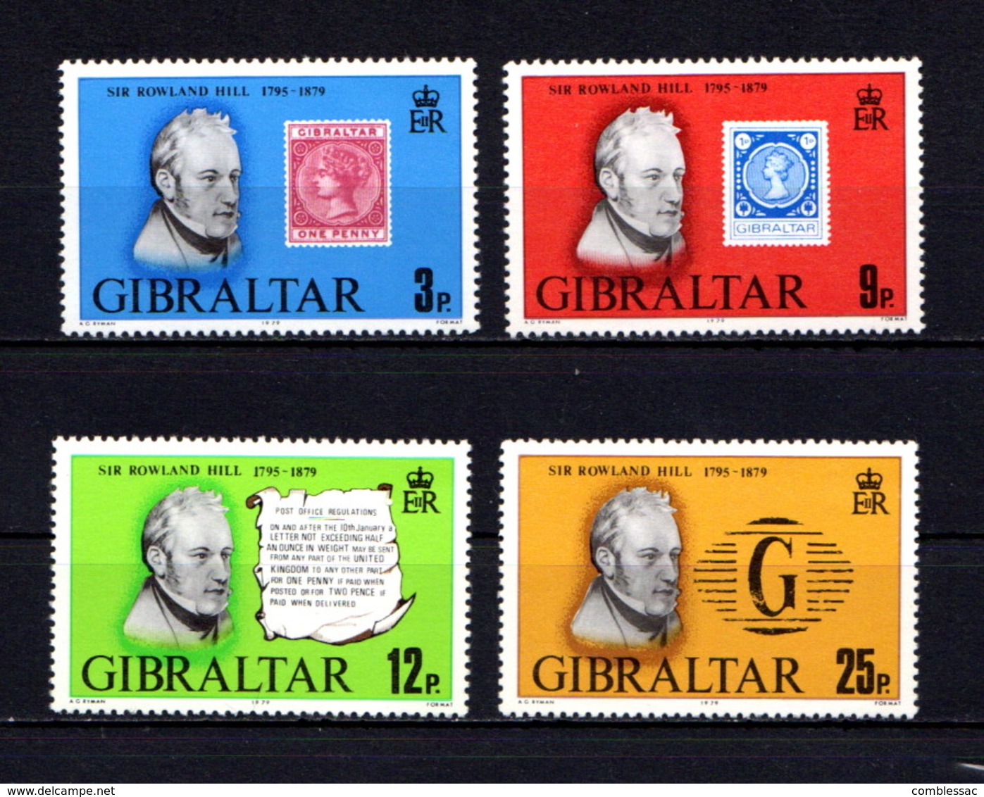 GIBRALTAR    1979    Death  Centenary  Of  Sir  Rowland  Hill    Set  Of  4      MNH - Gibraltar