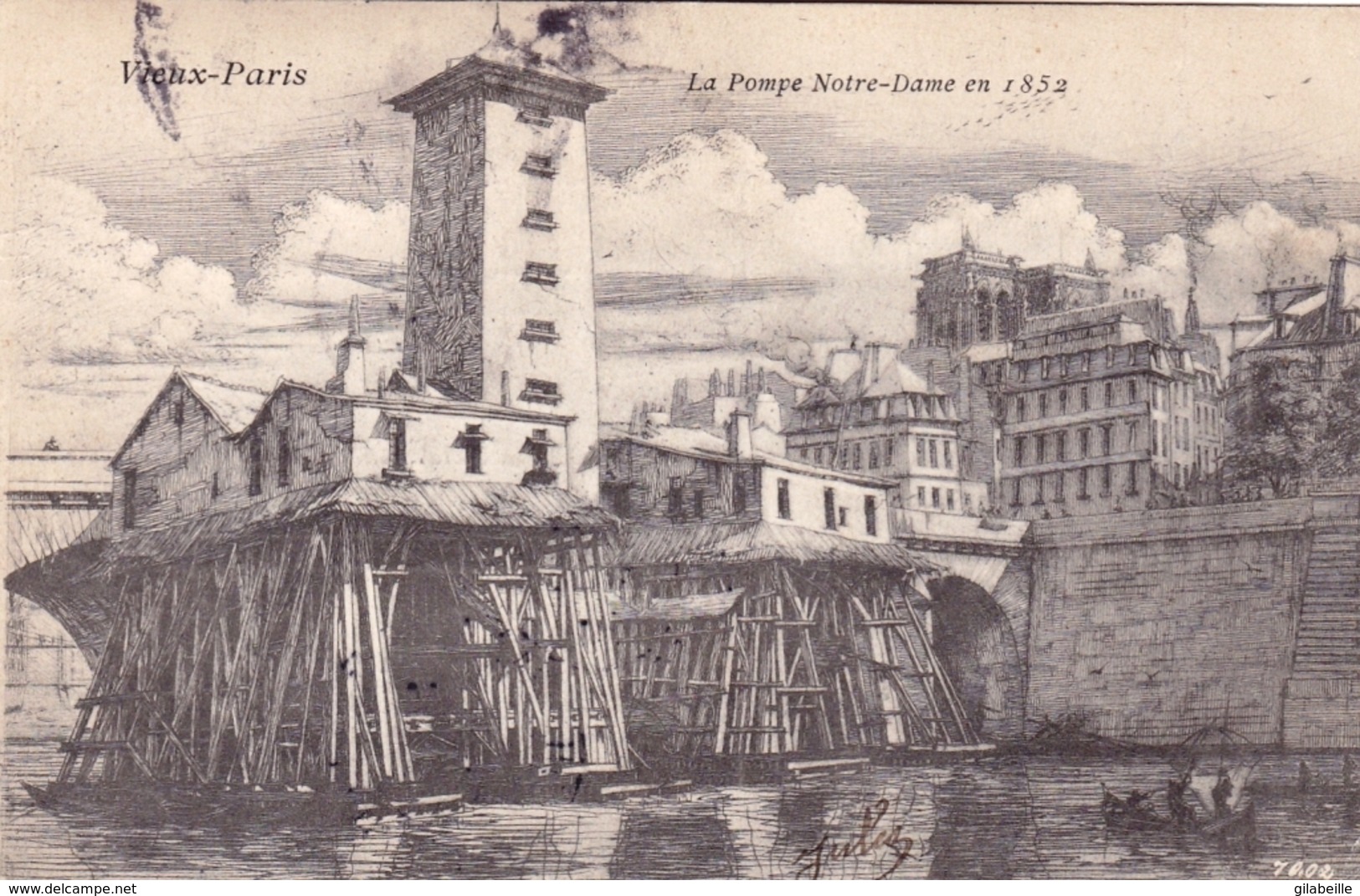 75 - Vieux PARIS - La Pompe Notre Dame En 1852 - Illustrateur - Autres & Non Classés