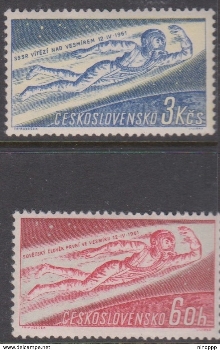 Czechoslovakia SG 1220-1221 1961 First Manned Space Flight, Mint Never Hinged - Unused Stamps