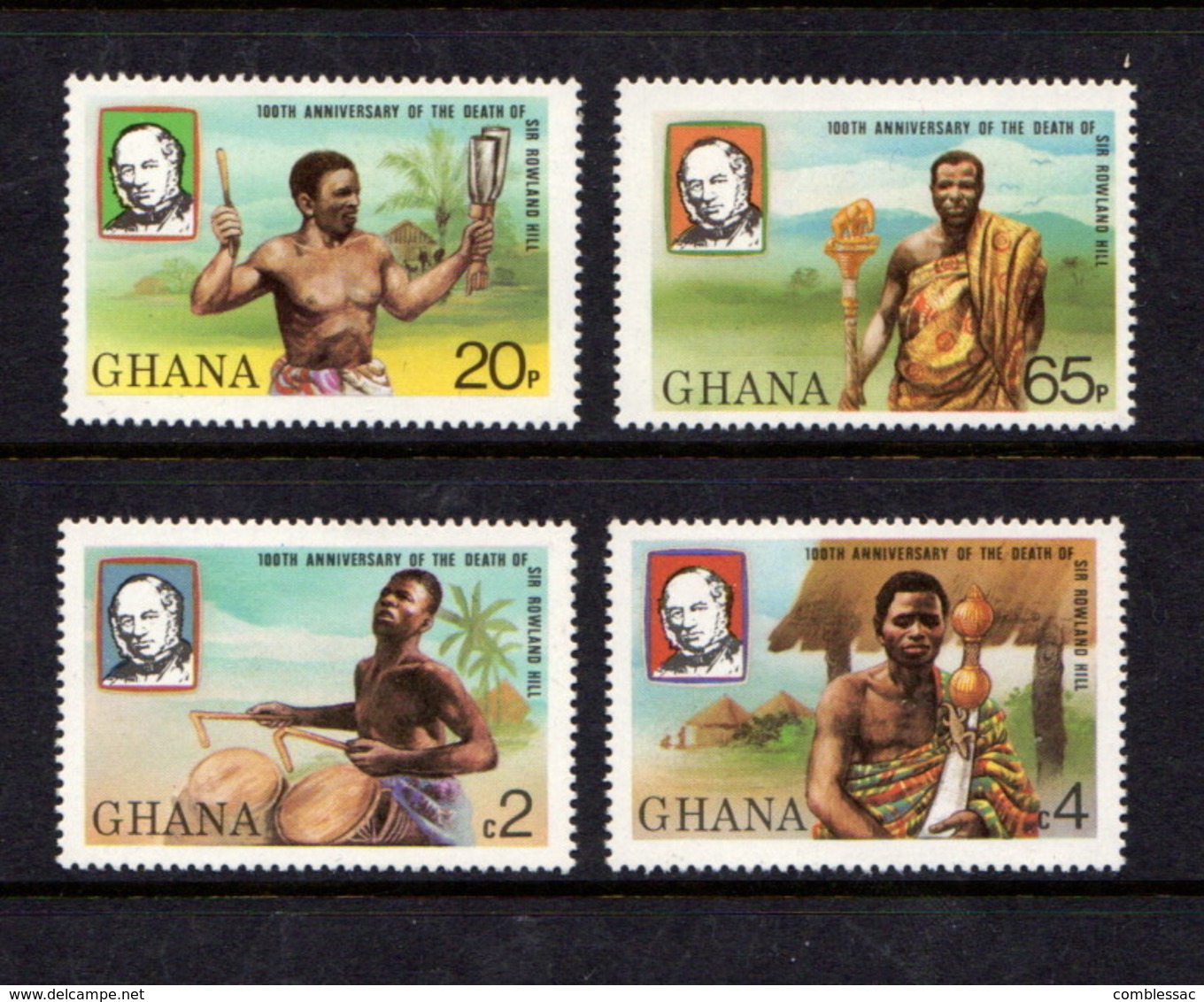 GHANA   1980    Death  Centenary  Of  Sir  Rowland  Hill   Perf  14 1/2   Set  Of  4        MNH - Ghana (1957-...)