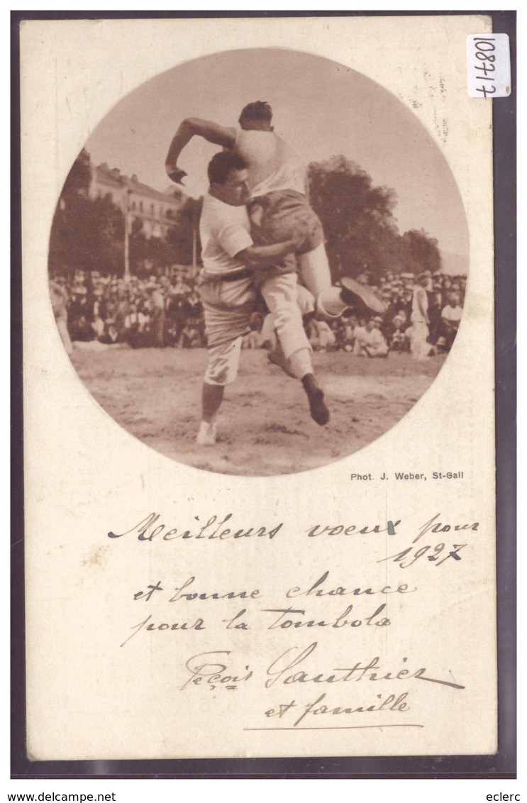 GENEVE - FETE CANTONALE DE GYMNASTIQUE 1927 - PASSE DE LUTTE SUISSE - TB - Genève