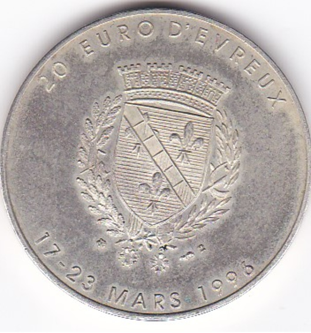 JETON NUMISMATIQUE D  EVREUX 27 1996 - Autres & Non Classés