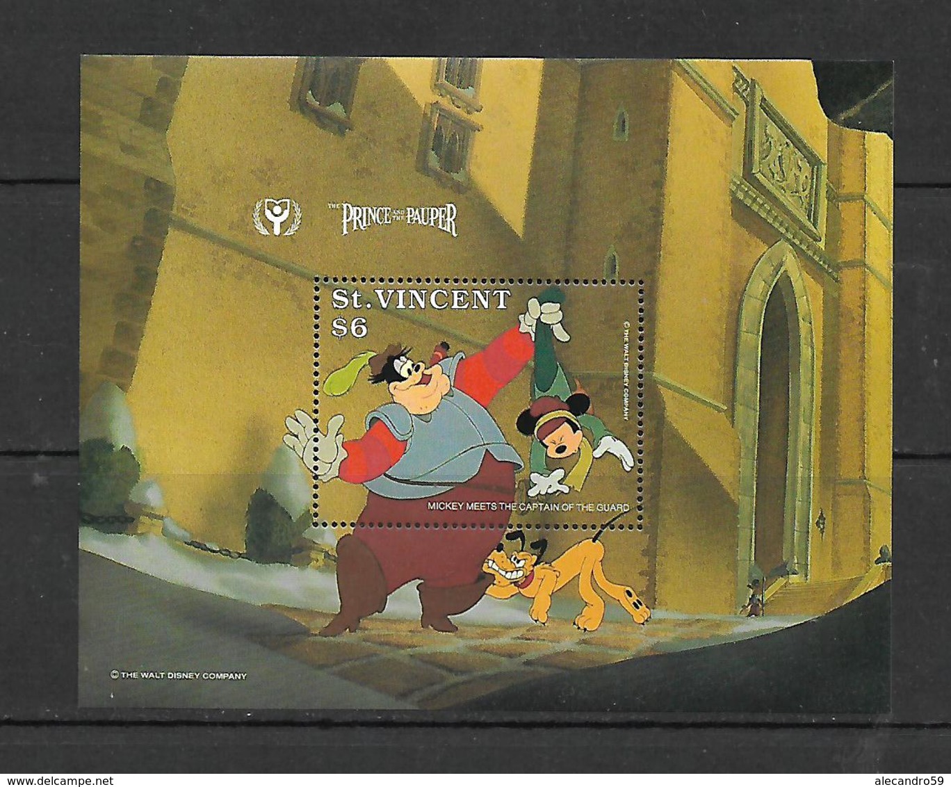 St. Vincent 1991 International Literacy Year - Scenes From Walt Disney Film "The Prince And The Pauper"  MNH - St.Vincent (1979-...)