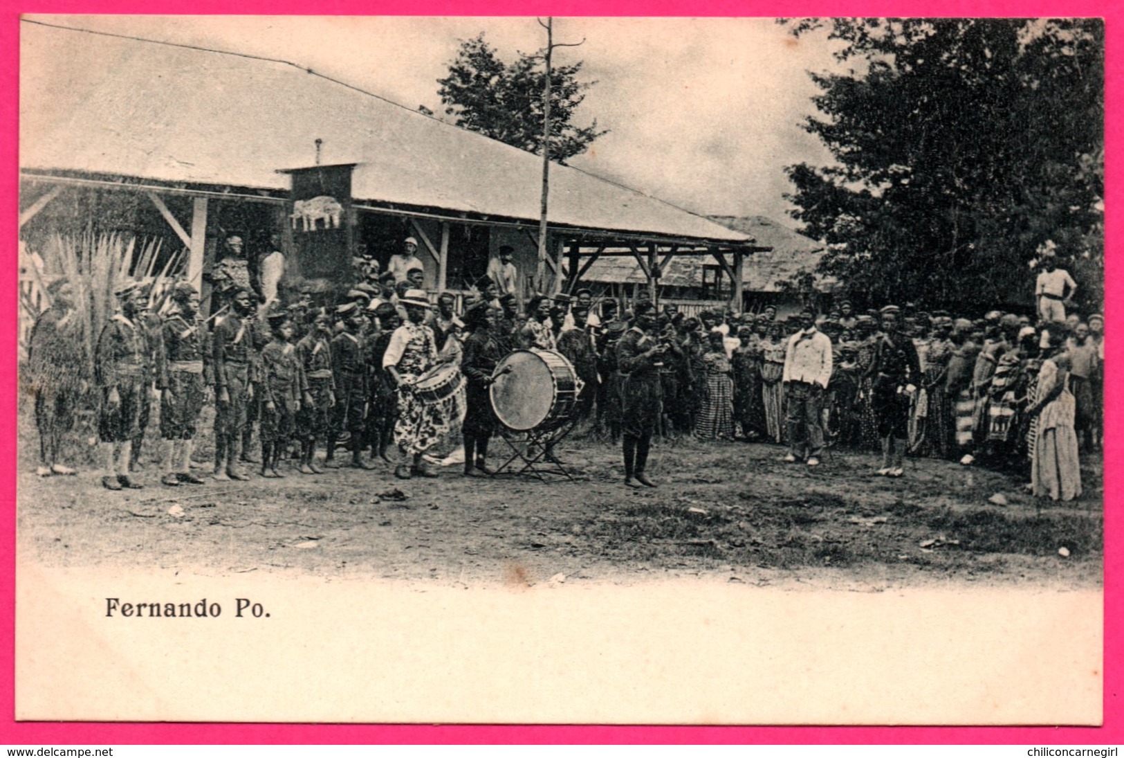 Fernando Po - Poo - Instruments De Musique - Grupo - Festivité - Coutume - Représentation - Animée - Equatoriaal Guinea