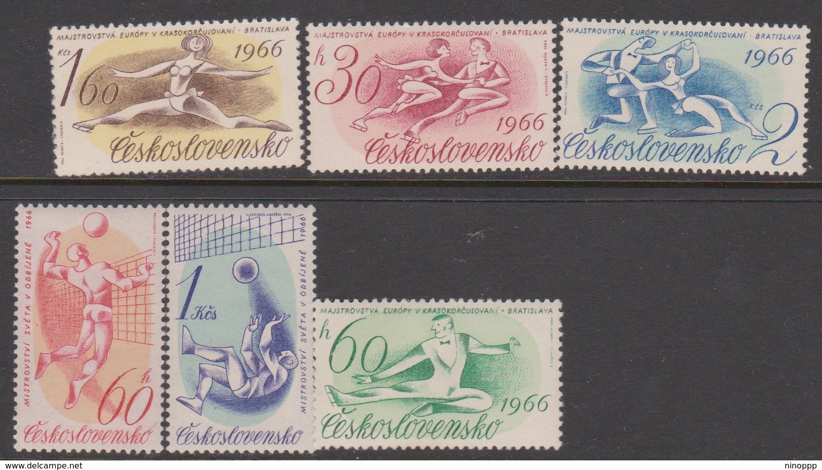 Czechoslovakia SG 1547-1552 1966 Sports Events, Mint Never Hinged - Ongebruikt