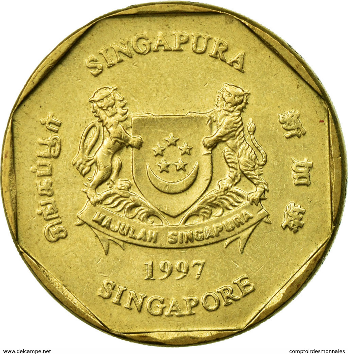 Monnaie, Singapour, Dollar, 1997, Singapore Mint, TTB, Aluminum-Bronze, KM:103 - Singapour