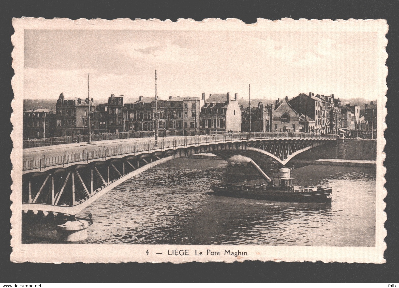 Liège - Le Pont Maghin - éd. Phototypie Légia - Carte Dentelée - Luik