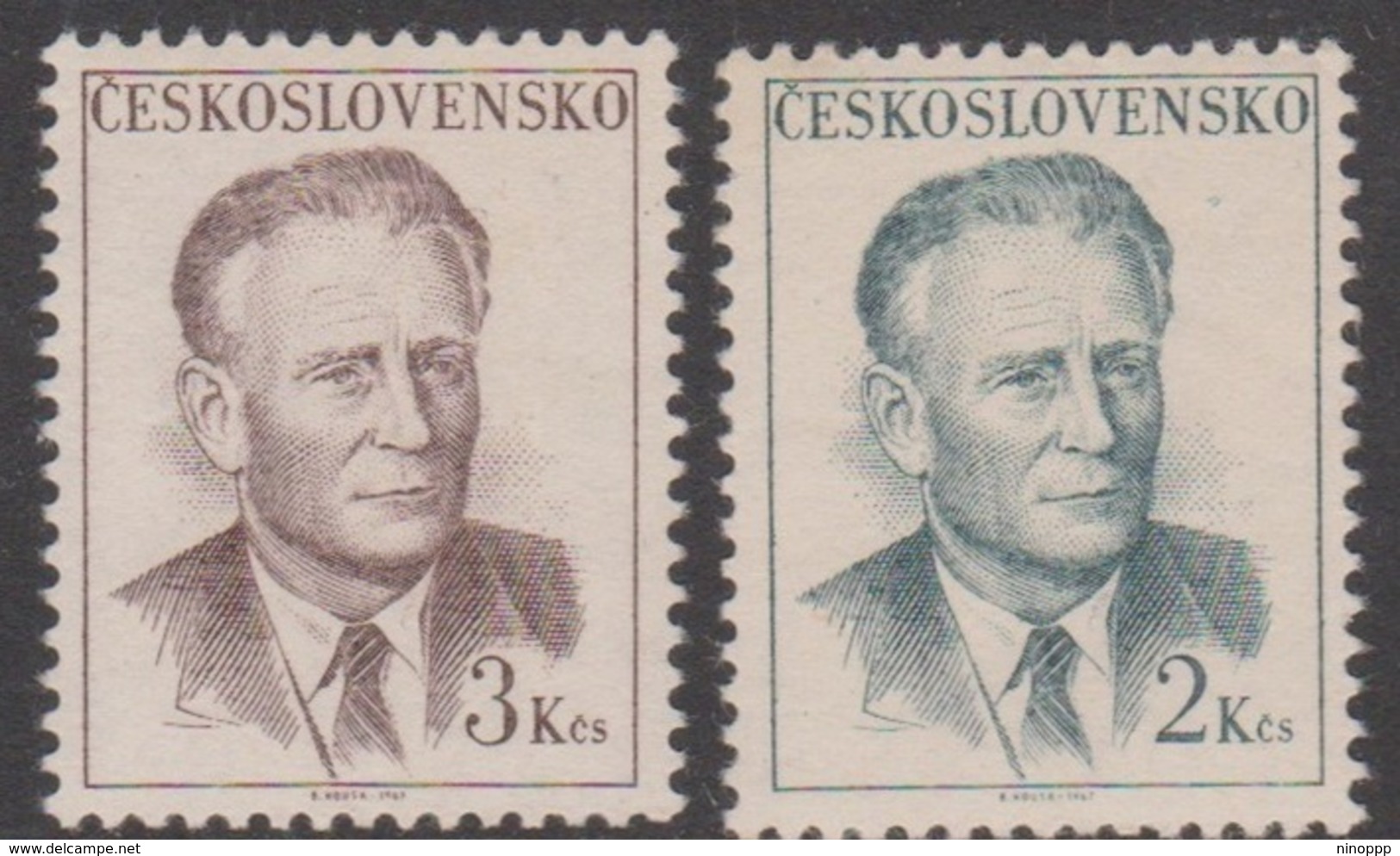 Czechoslovakia SG 1704-1705 1967 President Novotny, Mint Never Hinged - Unused Stamps