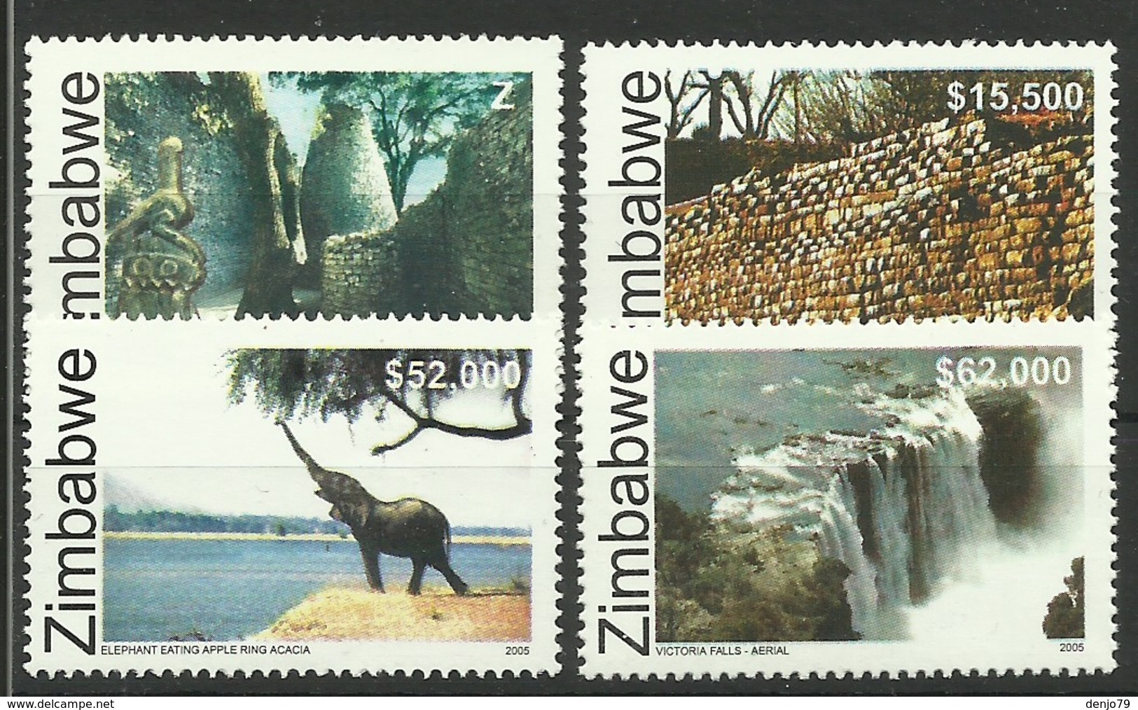 ZIMBABWE 2005  WORLD HERITAGE SITES SET MNH - Zimbabwe (1980-...)