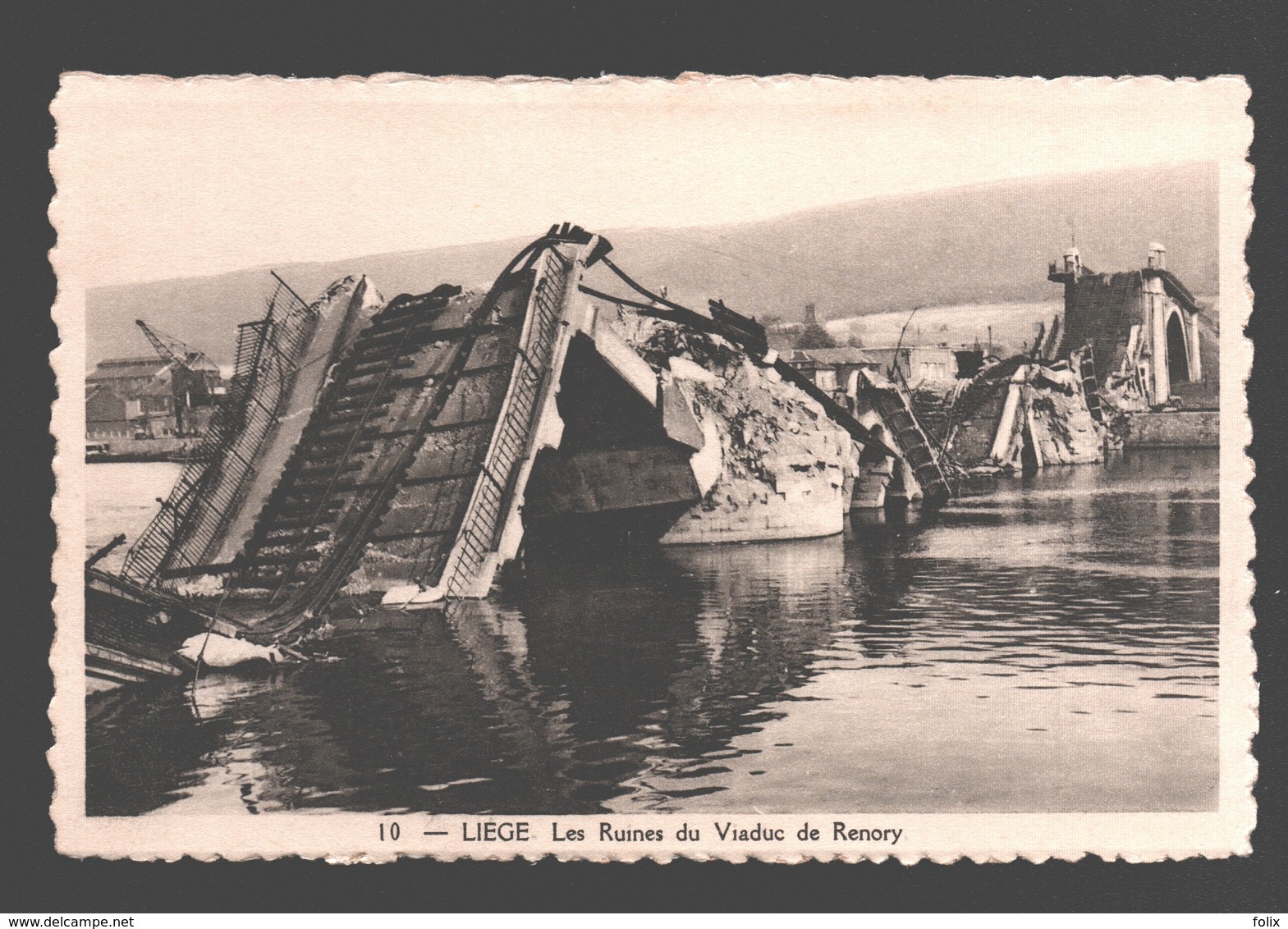 Liège - Les Ruines Du Viaduc De Renory - éd. Phototypie Légia - Carte Dentelée - Luik