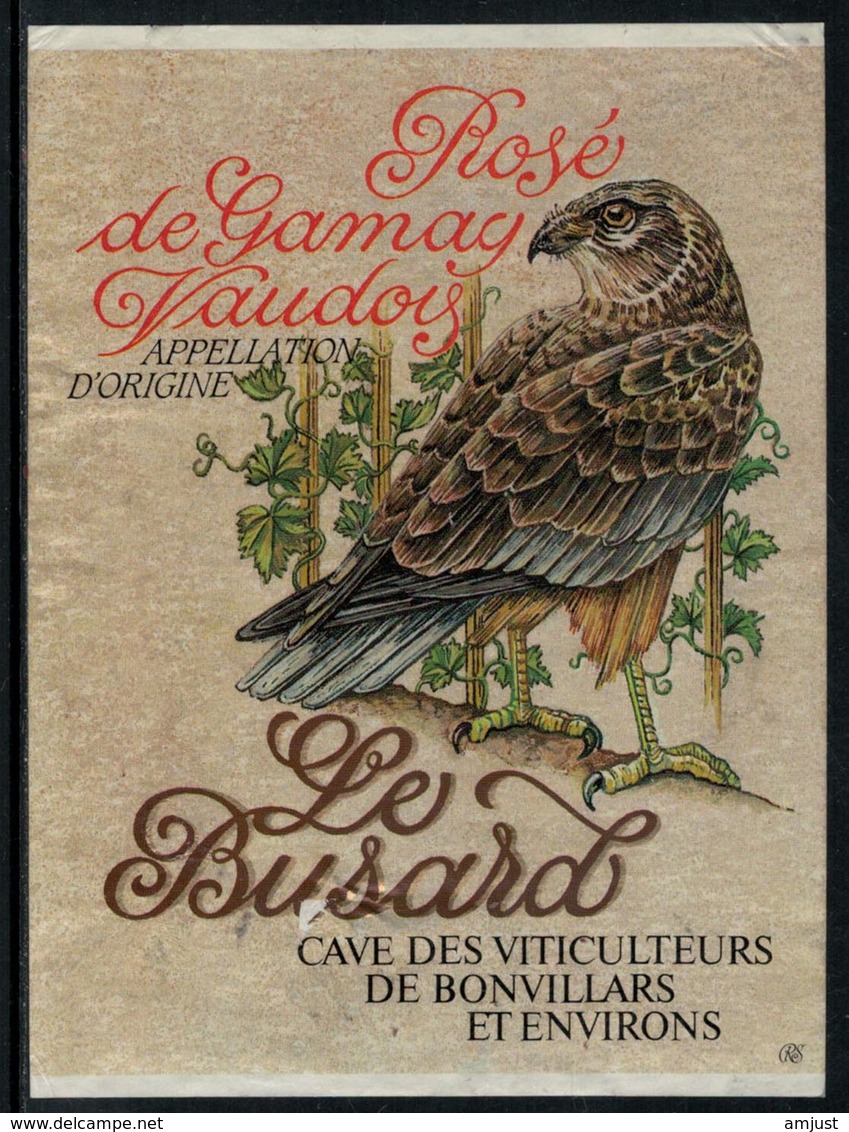 Rare // Etiquette De Vin // Oiseaux // Rosé De Gamay, Le Busard - Autres & Non Classés