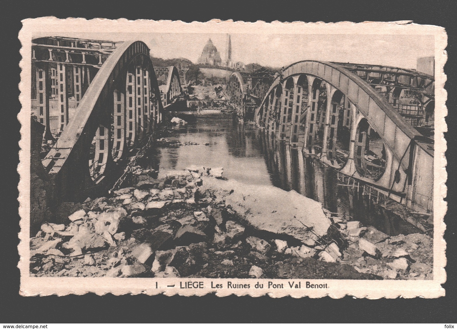 Liège - Les Ruines Du Pont Val Benoit - éd. Phototypie Légia - Carte Dentelée - Luik