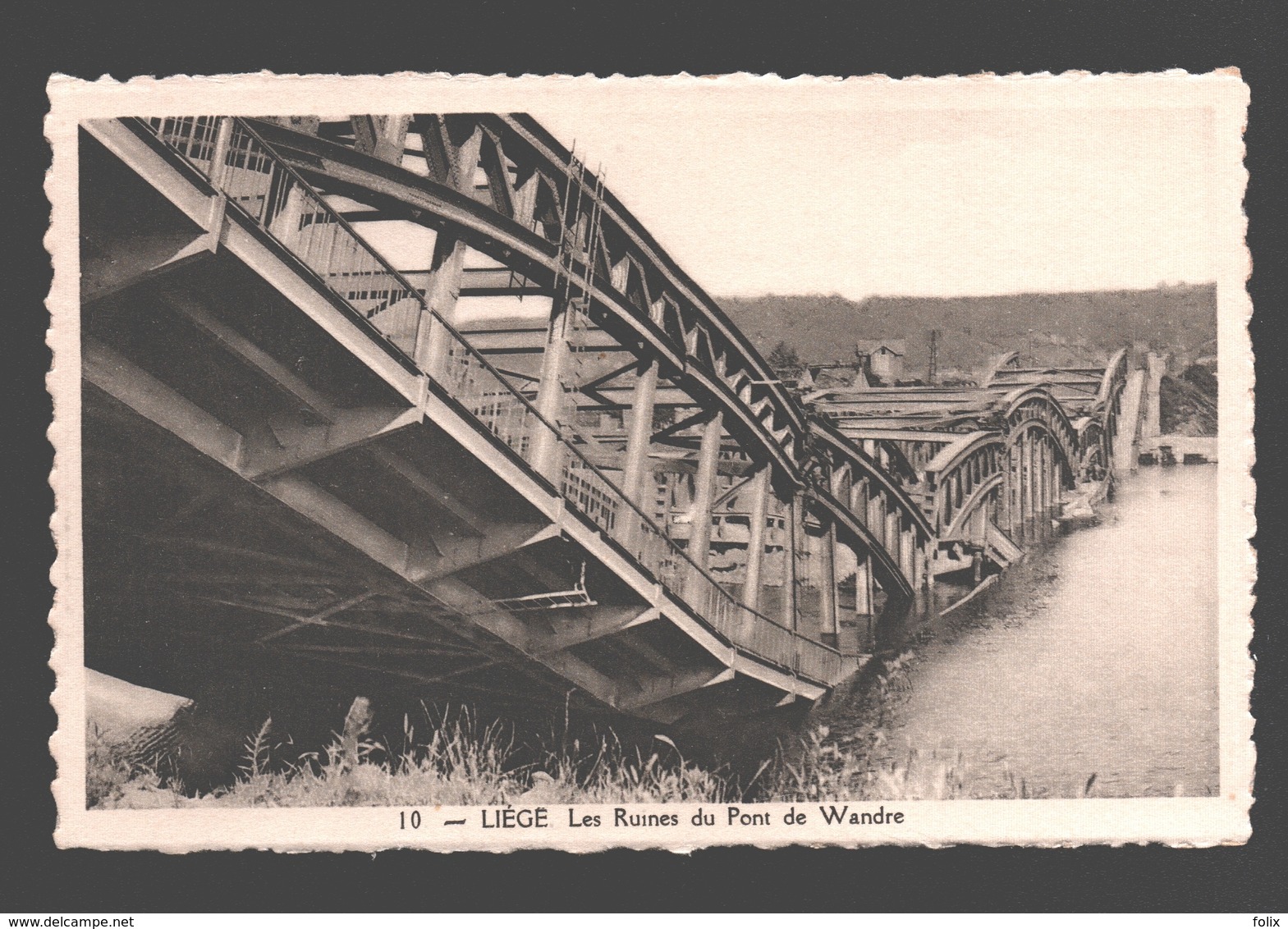 Liège - Les Ruines Du Pont De Wandre - éd. Phototypie Légia - Carte Dentelée - Luik