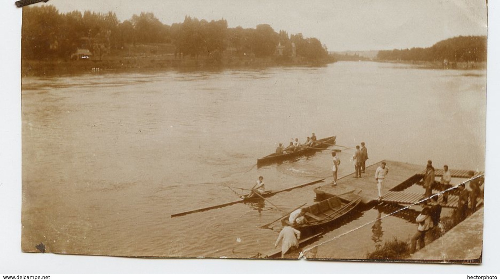 Aviron Barque Sepia Radeau Bateau Mai 1926 Id Dos Nom Collomb Reydelet Faure Dumont - Anonyme Personen