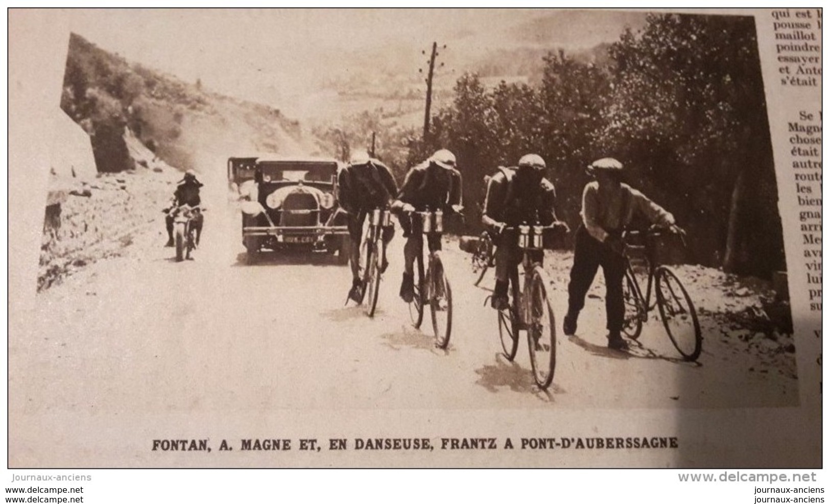 1928 TOUR DE FRANCE CYCLISTE - Nicolas FRANTZ - PONT D&acute;AUBERSSAGNE - GALIBIER - LAUTARET - MARATHON - TENNIS WIMBL - Sonstige & Ohne Zuordnung