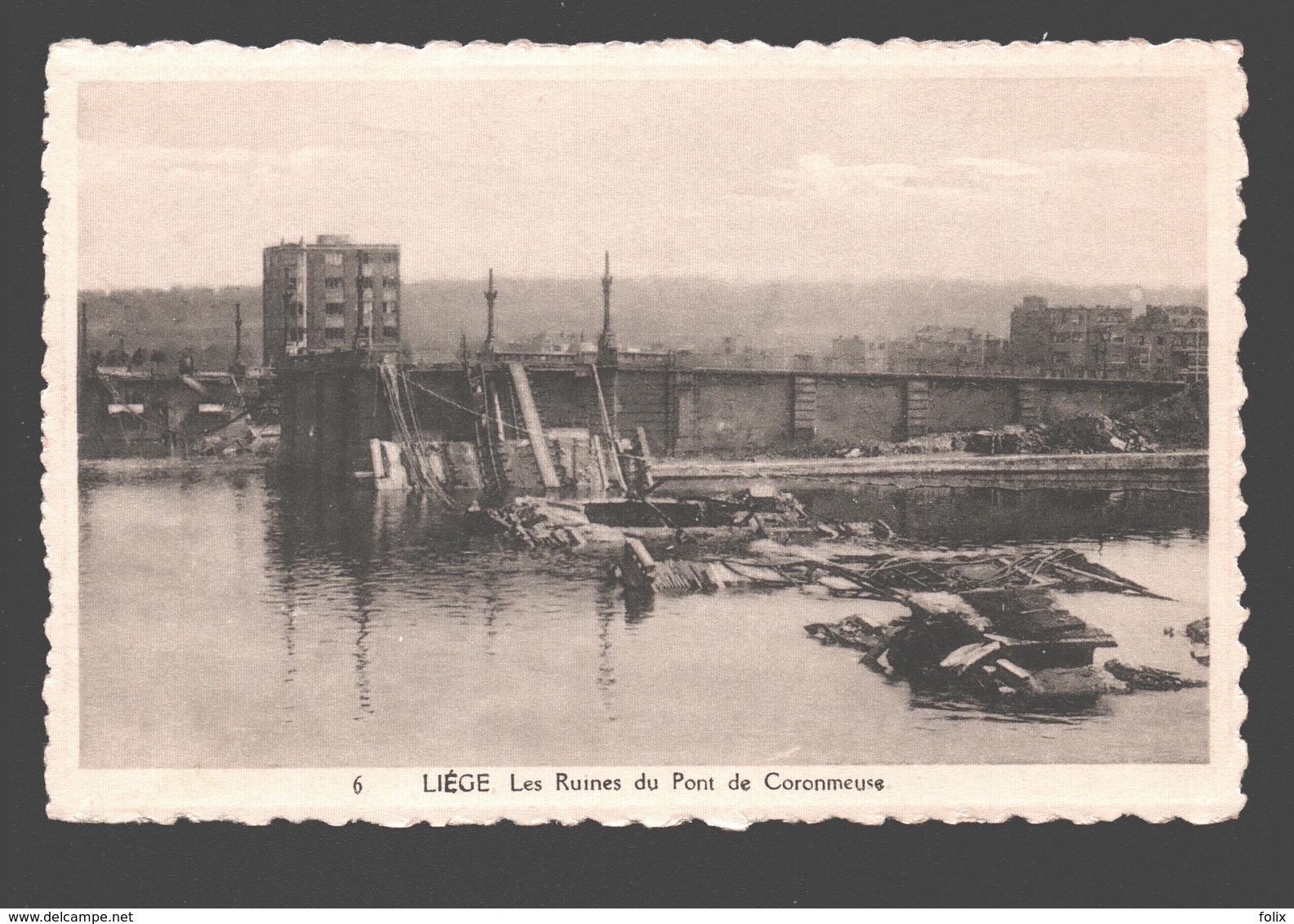 Liège - Les Ruines Du Pont De Coronmeuse - éd. Phototypie Légia - Carte Dentelée - Luik