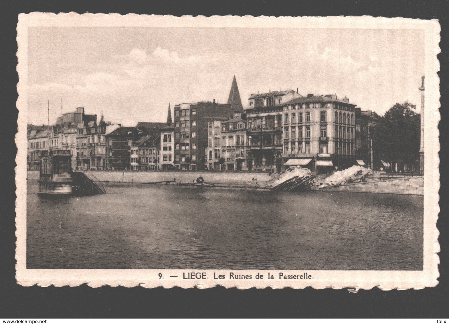 Liège - Les Ruines De La Passerelle - éd. Phototypie Légia - Carte Dentelée - Luik