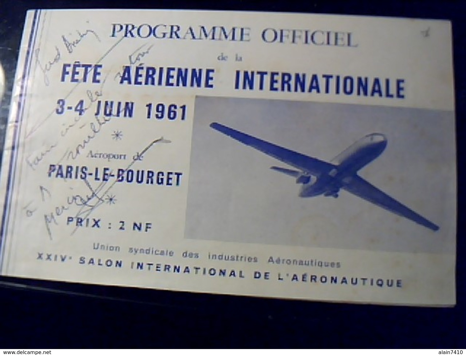 Programme Officiel Fete Aerienne Internationale Paris Le Bourget 1961 Livret De 21 Pages - Programmes