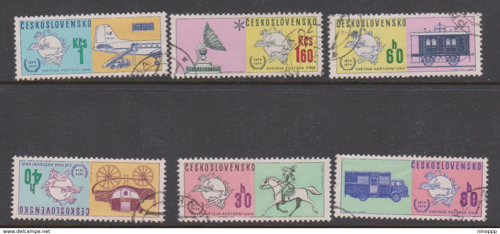 Czechoslovakia SG 2184-2189 1974 UPU Centenary, Used - Used Stamps