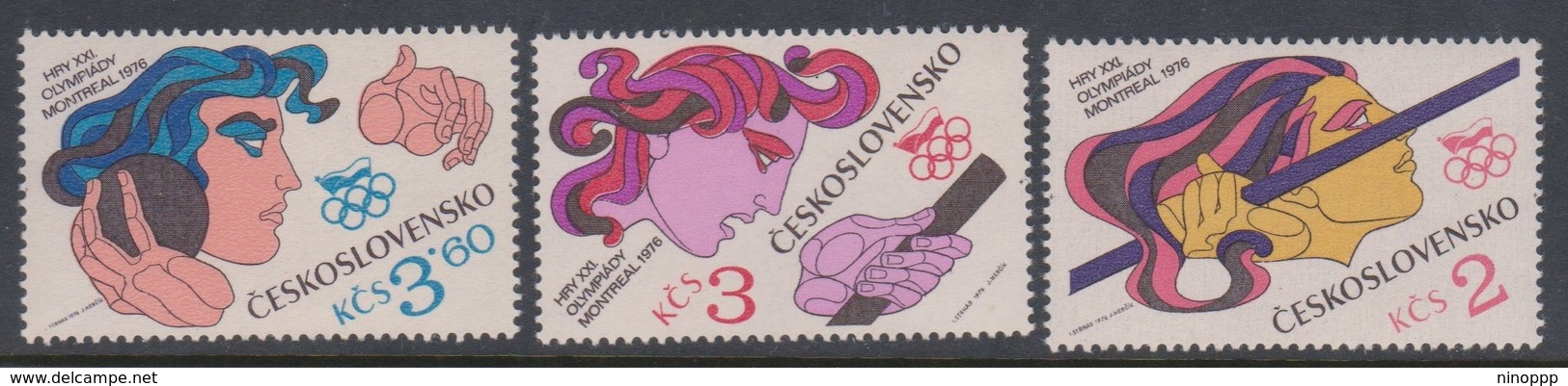 Czechoslovakia SG 2270-2272 1976 Olympic Games Montreal, Mint Never Hinged - Unused Stamps