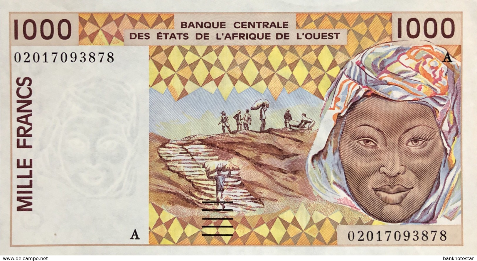 West African States 1.000 Francs, P-111Ak (2002) - UNC - IVORY COAST - Westafrikanischer Staaten