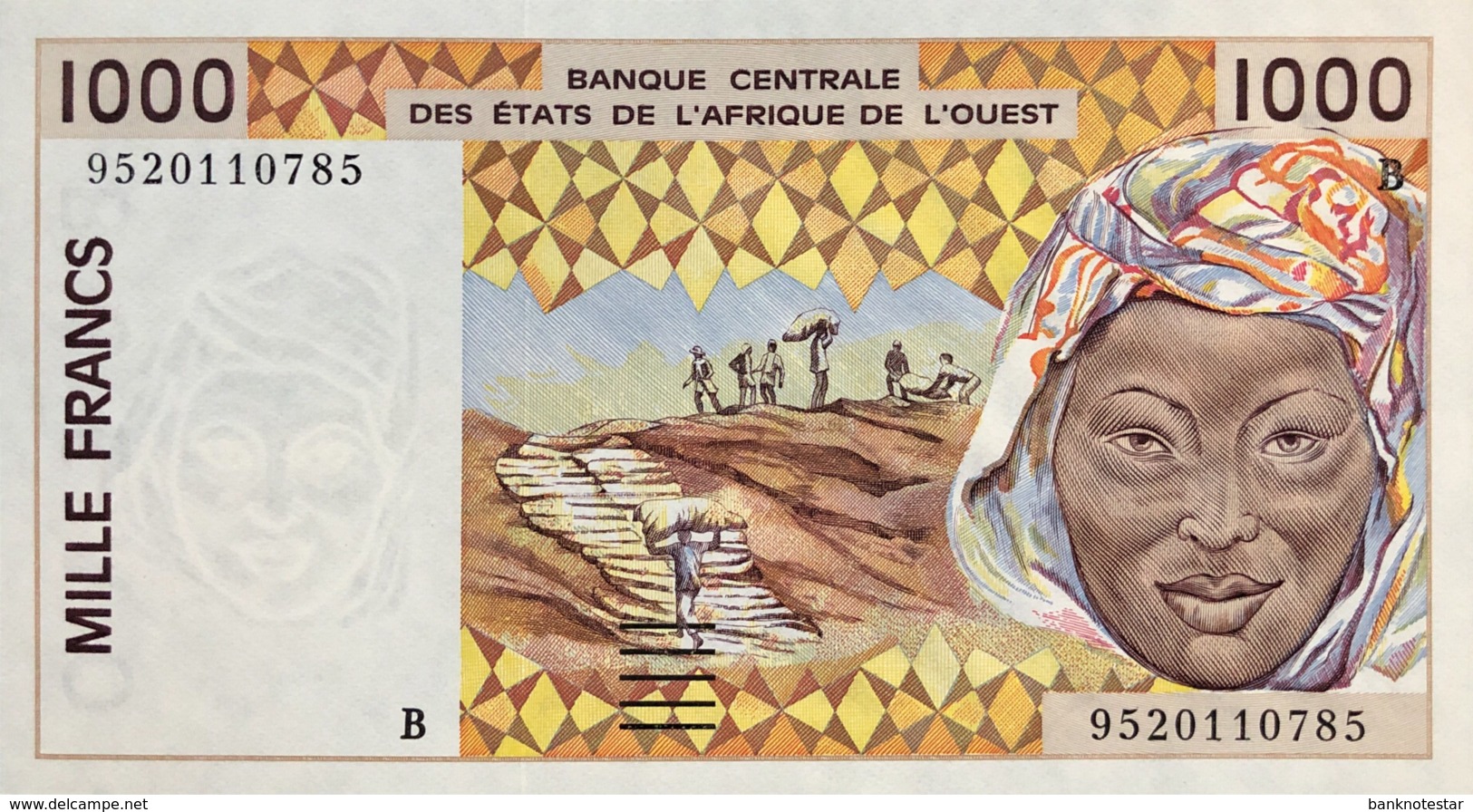 West African States 1.000 Francs, P-211Bf (1995) - UNC - BENIN - Westafrikanischer Staaten