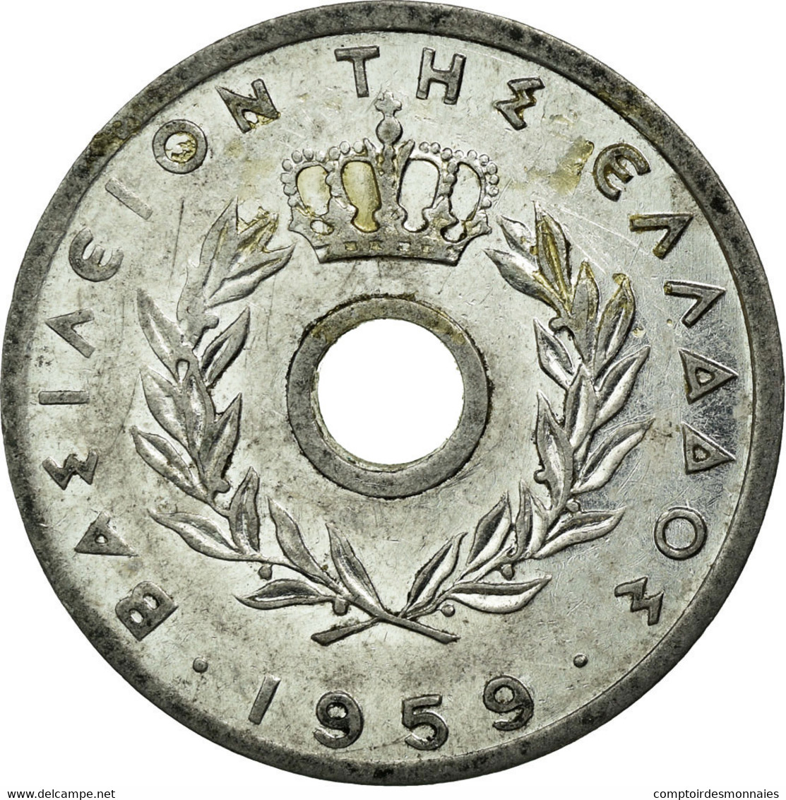 Monnaie, Grèce, 10 Lepta, 1959, TTB, Aluminium, KM:78 - Grèce