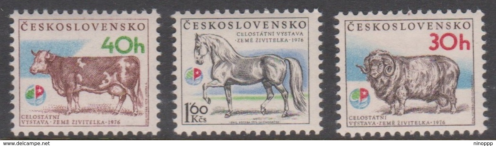 Czechoslovakia SG 2298-2300 1976 Agricultural Exhibition, Mint Never Hinged - Unused Stamps