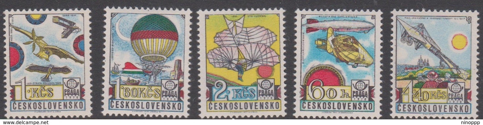 Czechoslovakia SG 2358-2362 1977 Air Praga 78, Mint Never Hinged - Unused Stamps