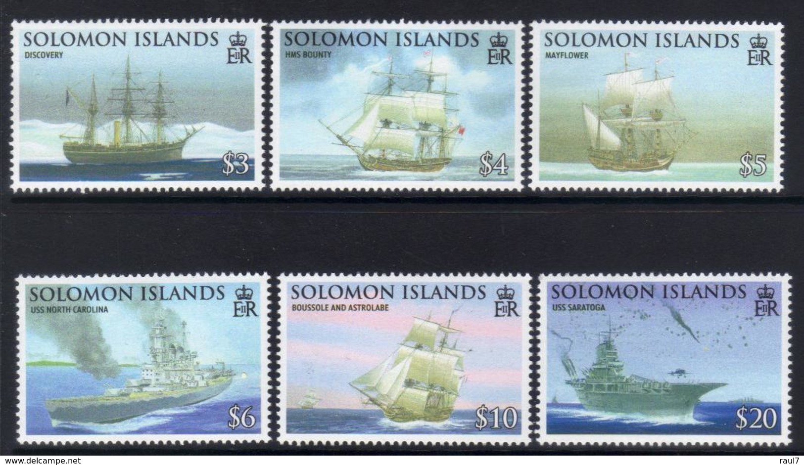 Solomon Islands 2009 - Bateaux Voiliers Explorateurs - 6 Val Neufs // Mnh - Salomon (Iles 1978-...)