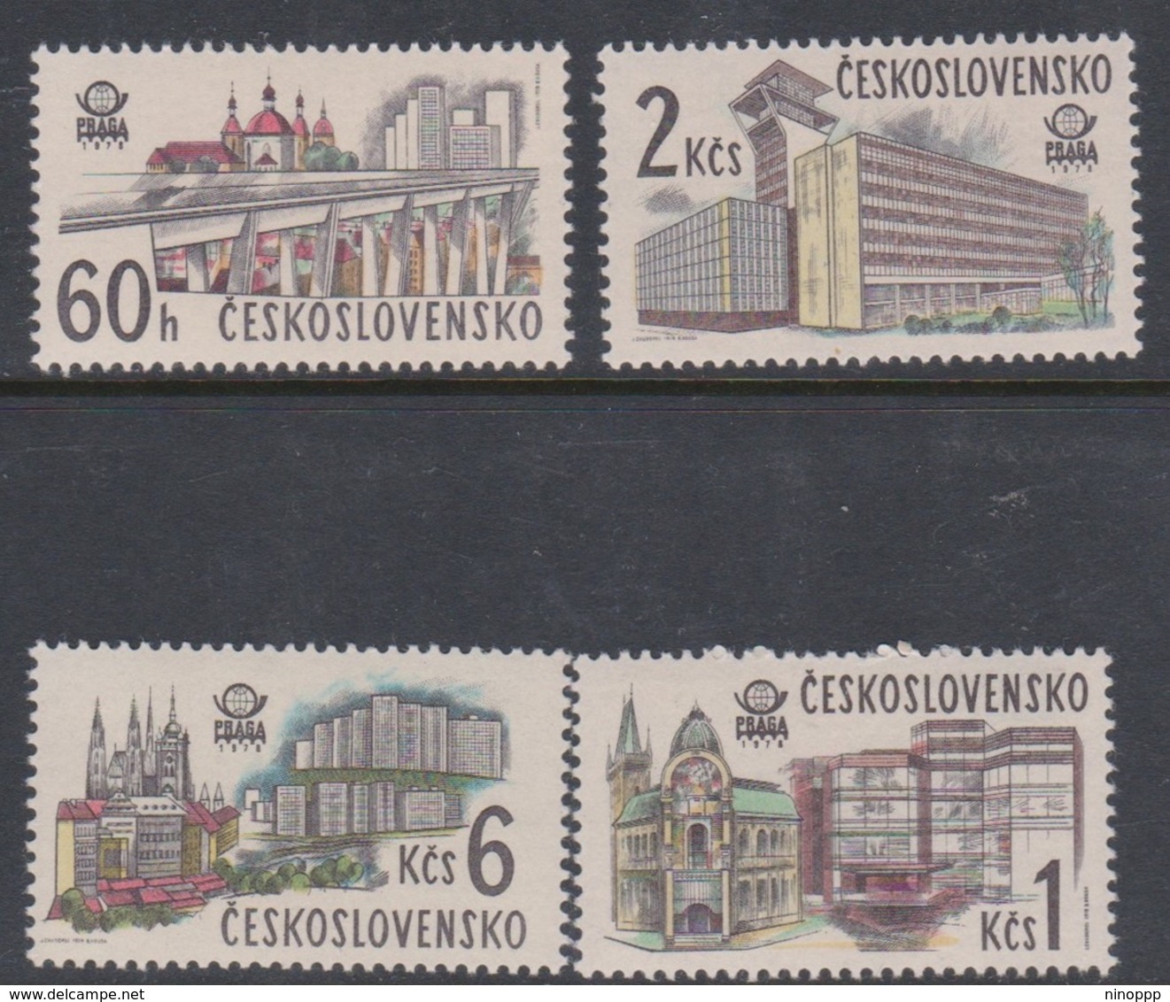 Czechoslovakia SG 2420-2423 1978 Praga 78 Stamp Exhibition, Mint Never Hinged - Unused Stamps