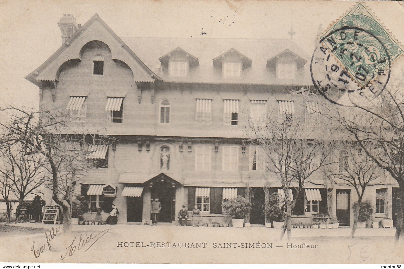 CPA 14 (Calvados) HONFLEUR / HÔTEL - RESTAURANT " SAINT SIMEON " / ANIMEE / PRECURSEUR - Honfleur