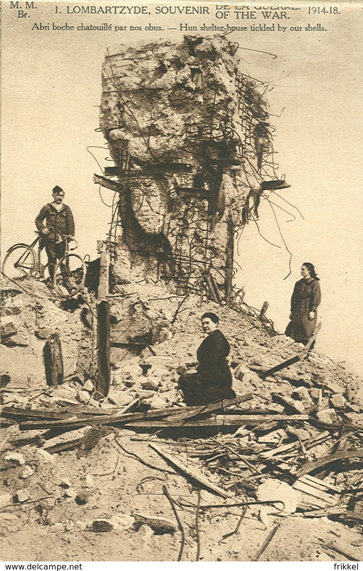 Lombartzijde Mapje Met 10 Postkaarten Lombardzyde Souvenir De La Guerre 1914-18 Ruines - Middelkerke
