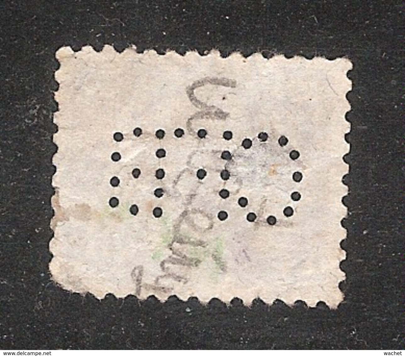 Perfin/perforé/lochung Switzerland No YT125 1908 Hélvetie Assise Avec épée  CFB  C.F. Bally Schuhfabriken AG Schonenwerd - Perforadas