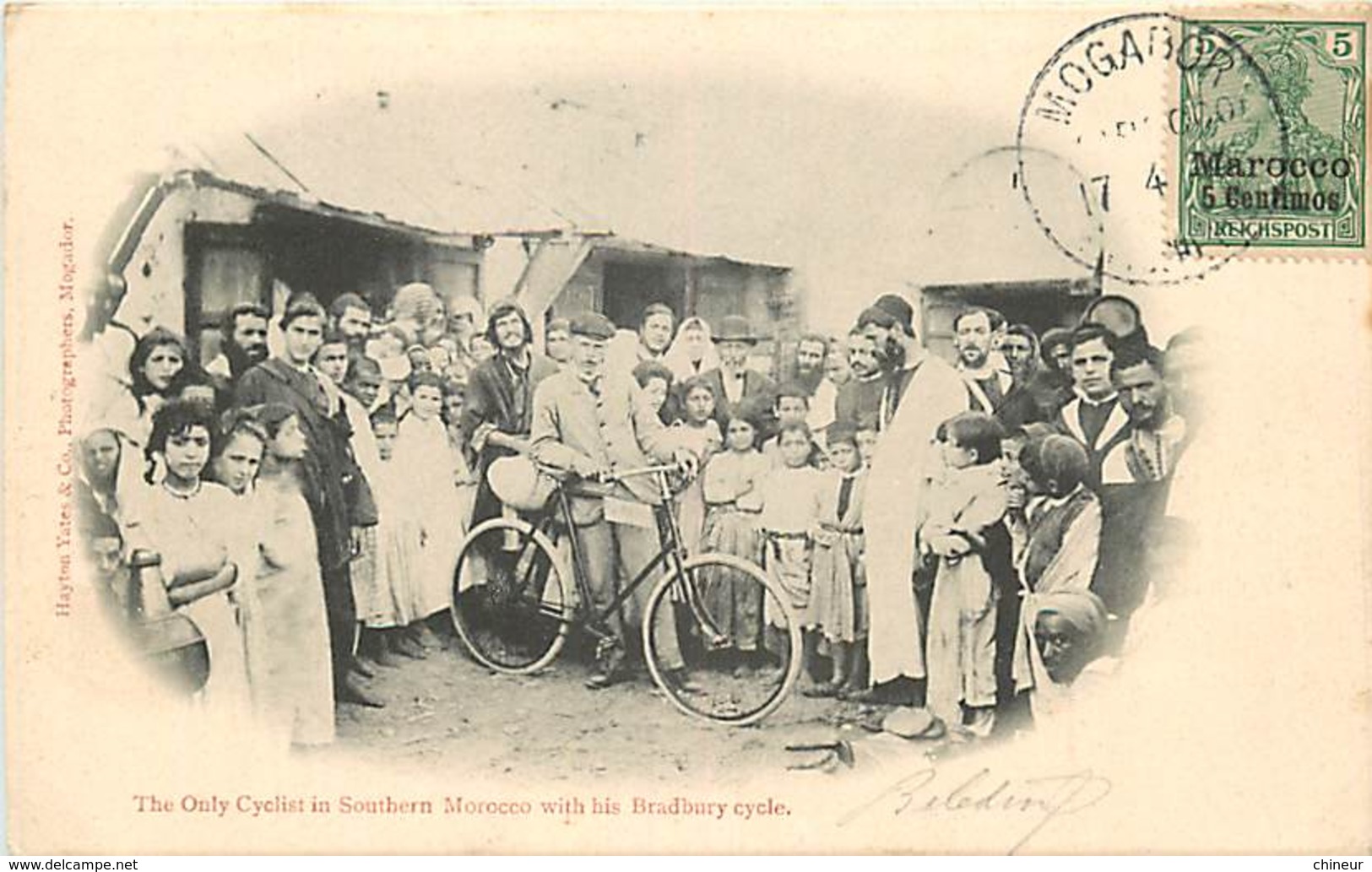 MAROC THE ONLY CYCLIST IN SOUTHERN MOROCCO WITH HIS BRADBURY CYCLE - Autres & Non Classés