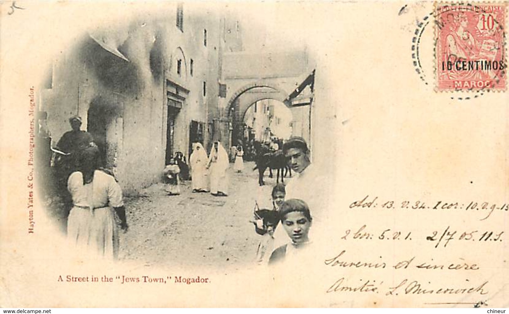 MAROC MOGADOR A STREET IN THE JEWS TOWN - Autres & Non Classés