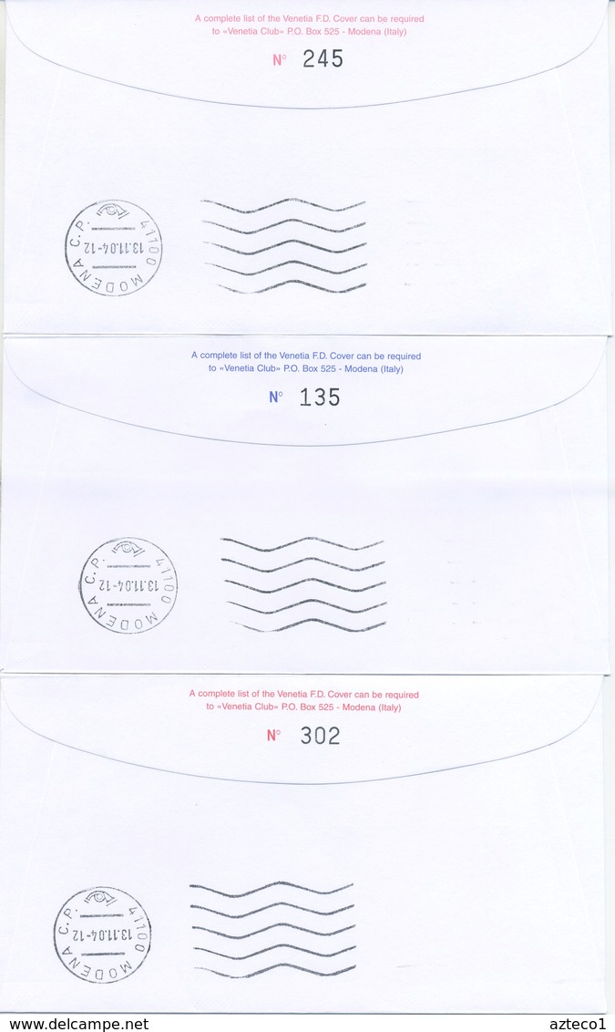 SAN MARINO - FDC VENETIA  2004 - PIAZZETTA - BONICHI - DALI' - VIAGGIATE - FDC