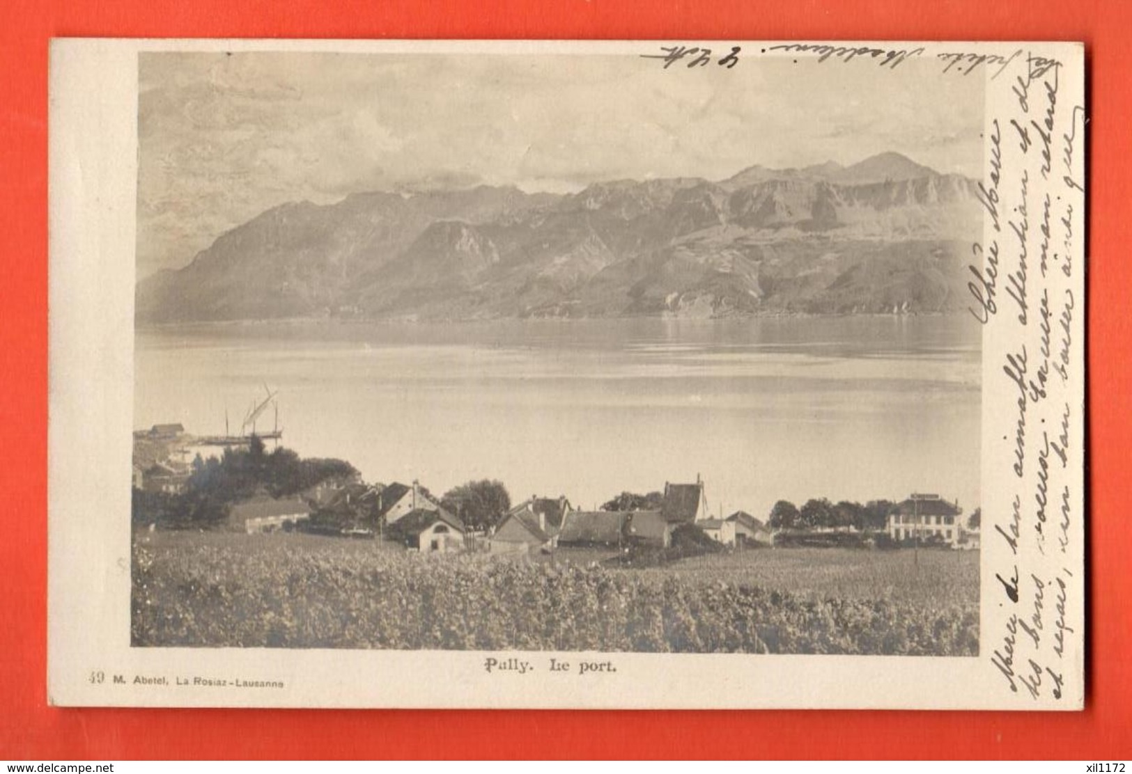 TRM-14 Pully, Vignoble Et Le Port. Précurseur. Cachets Lutry Et Lavey 1903. Editeur Abetel La Rosiaz - Lavey