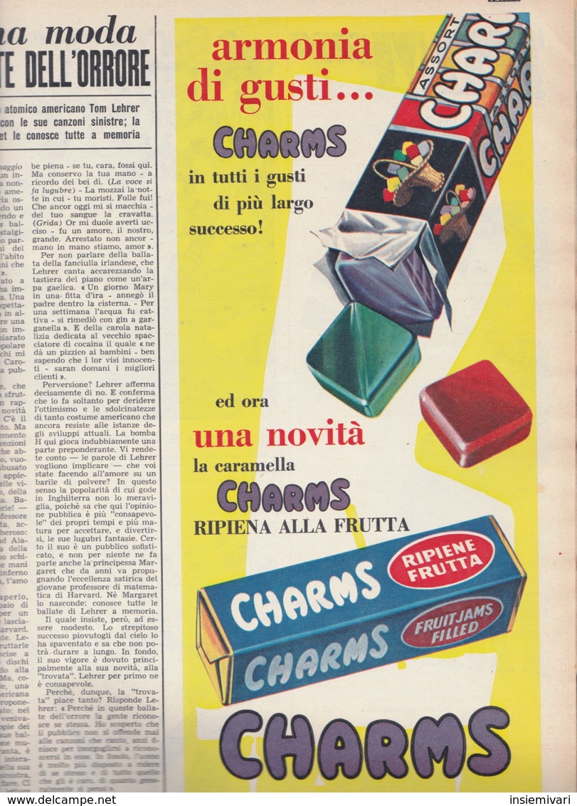 (pagine-pages)PUBBLICITA' CHARMS ALEMAGNA  Tempo1959/21. - Altri & Non Classificati