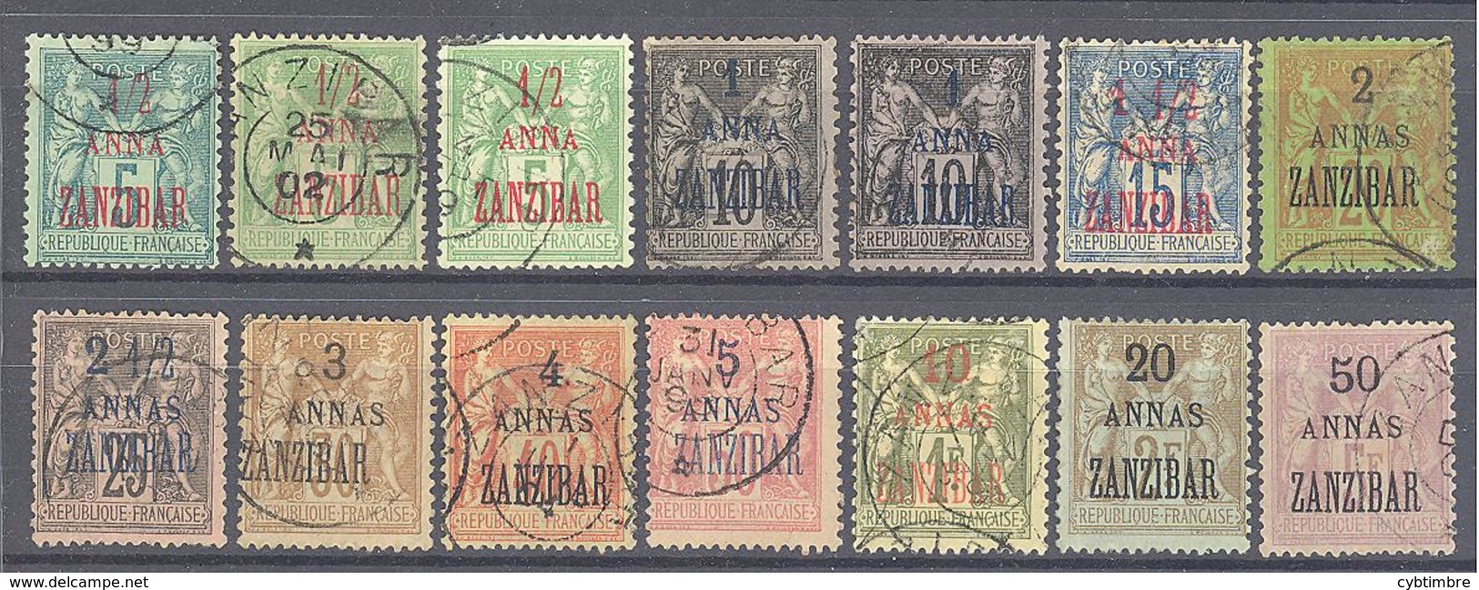 Zanzibar: Yvert N° 17/31°; Sauf 27 ° - Used Stamps