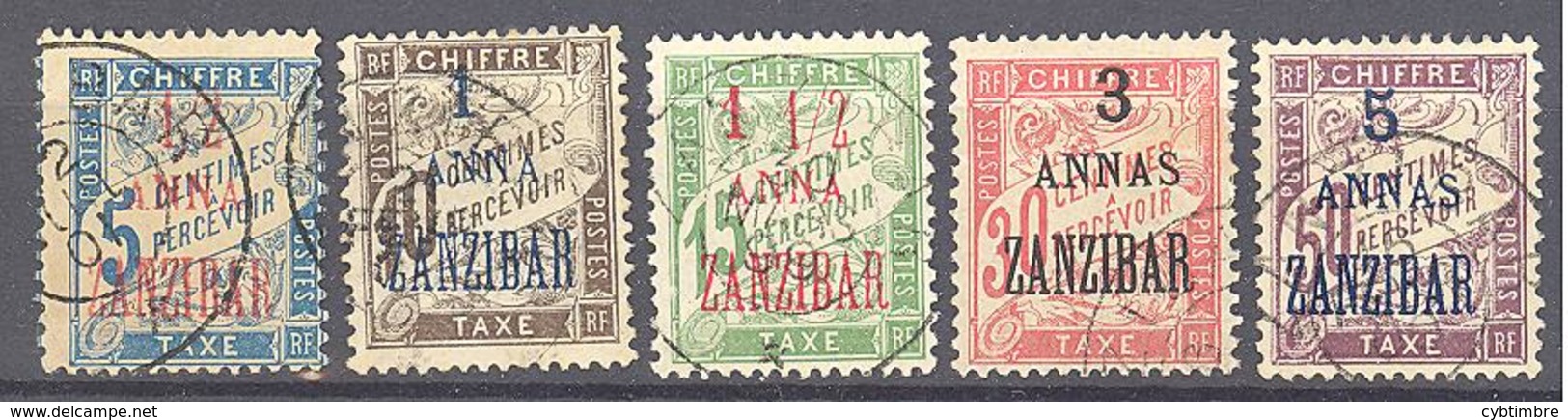 Zanzibar: Yvert N° Taxe 1/5° - Usati