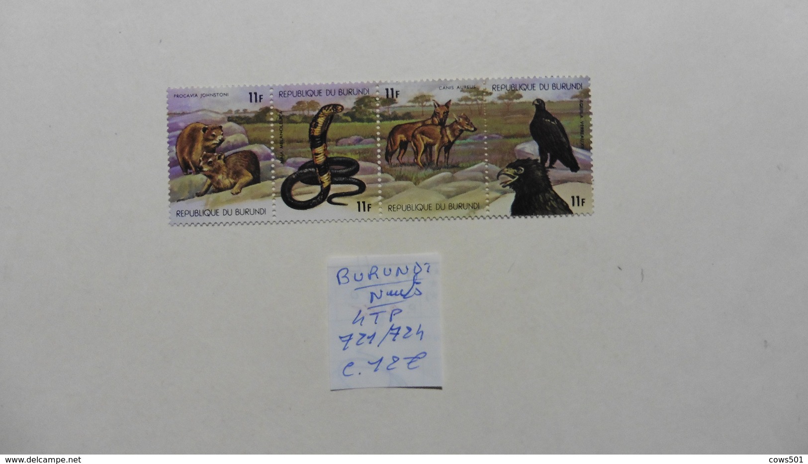 Afrique :Burundi : 4 Timbres Neufs N° 724 / 24 - Collections