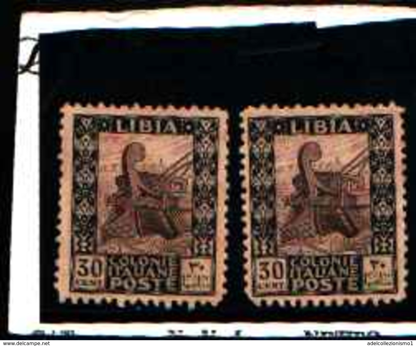 90256) LIBIA- 30 C.- Pittorica, Senza Filigrana, Dentellati 11 - 1926-MLH*-LA VENDITA E RIFERITA A 1 SOLO FRANCOBOLLO - Libia