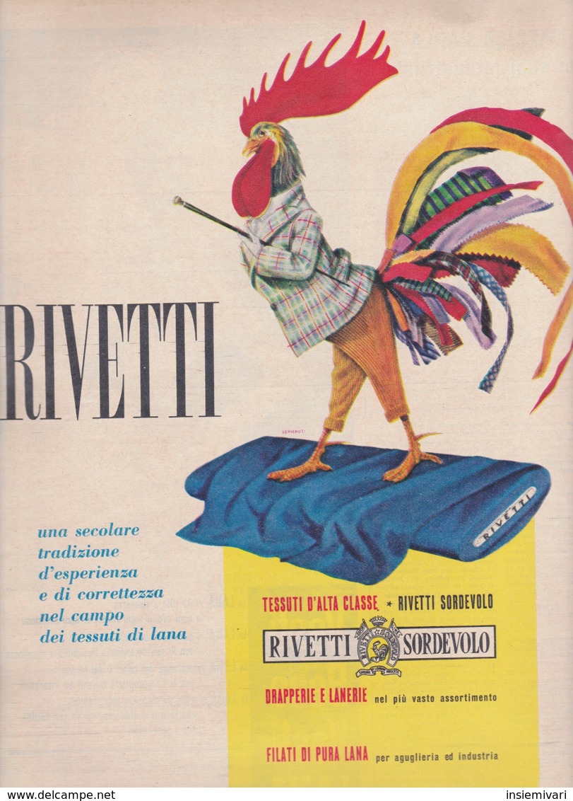 (pagine-pages)PUBBLICITA' RIVETTI  Epoca1959/444.+r2 - Altri & Non Classificati