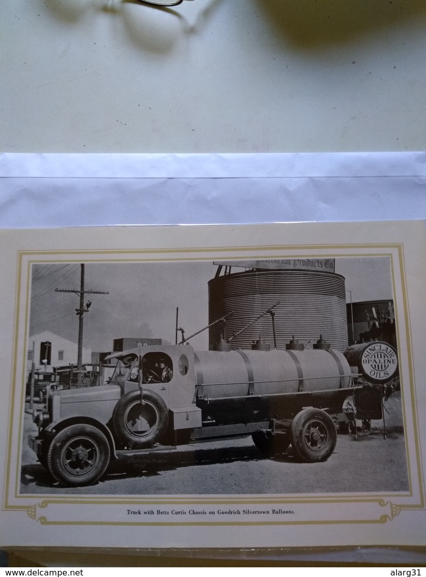 Usa Printed Early Publicity Photo Goodrich Tyres 1927 - Cars