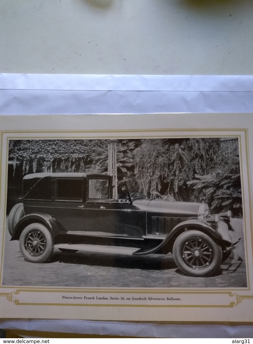 Usa Printed Early Publicity Photo Goodrich Tyres 1927 - Cars