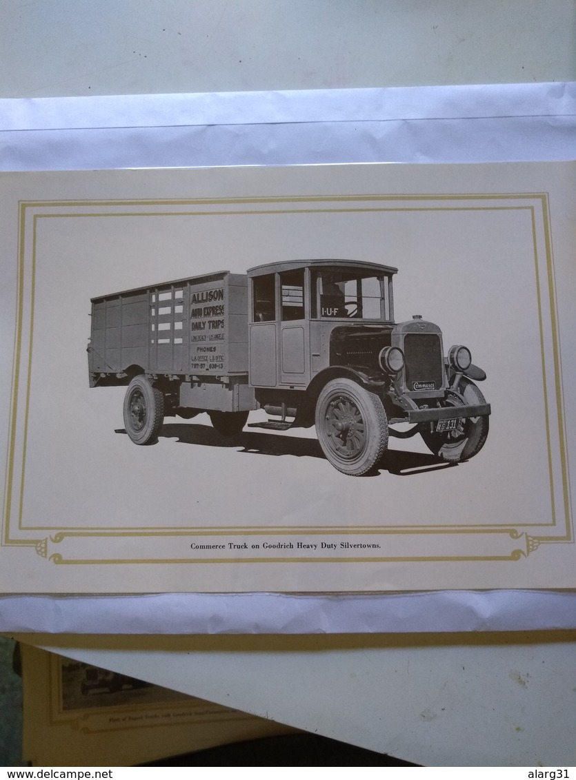 Usa Printed Early Publicity Photo Goodrich Tyres 1927 - Cars