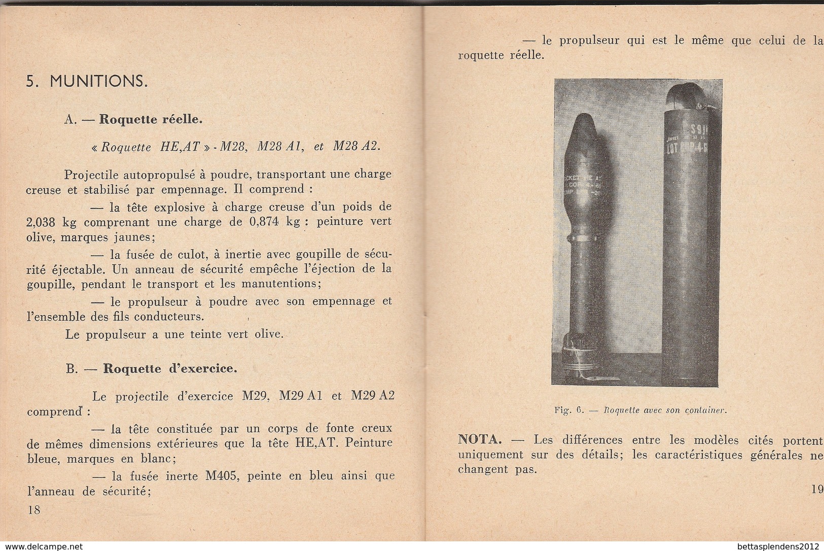 Manuel - LANCE ROQUETTE ANTICHAR - Mat 1025 Ex Mat 1041 - Autres & Non Classés