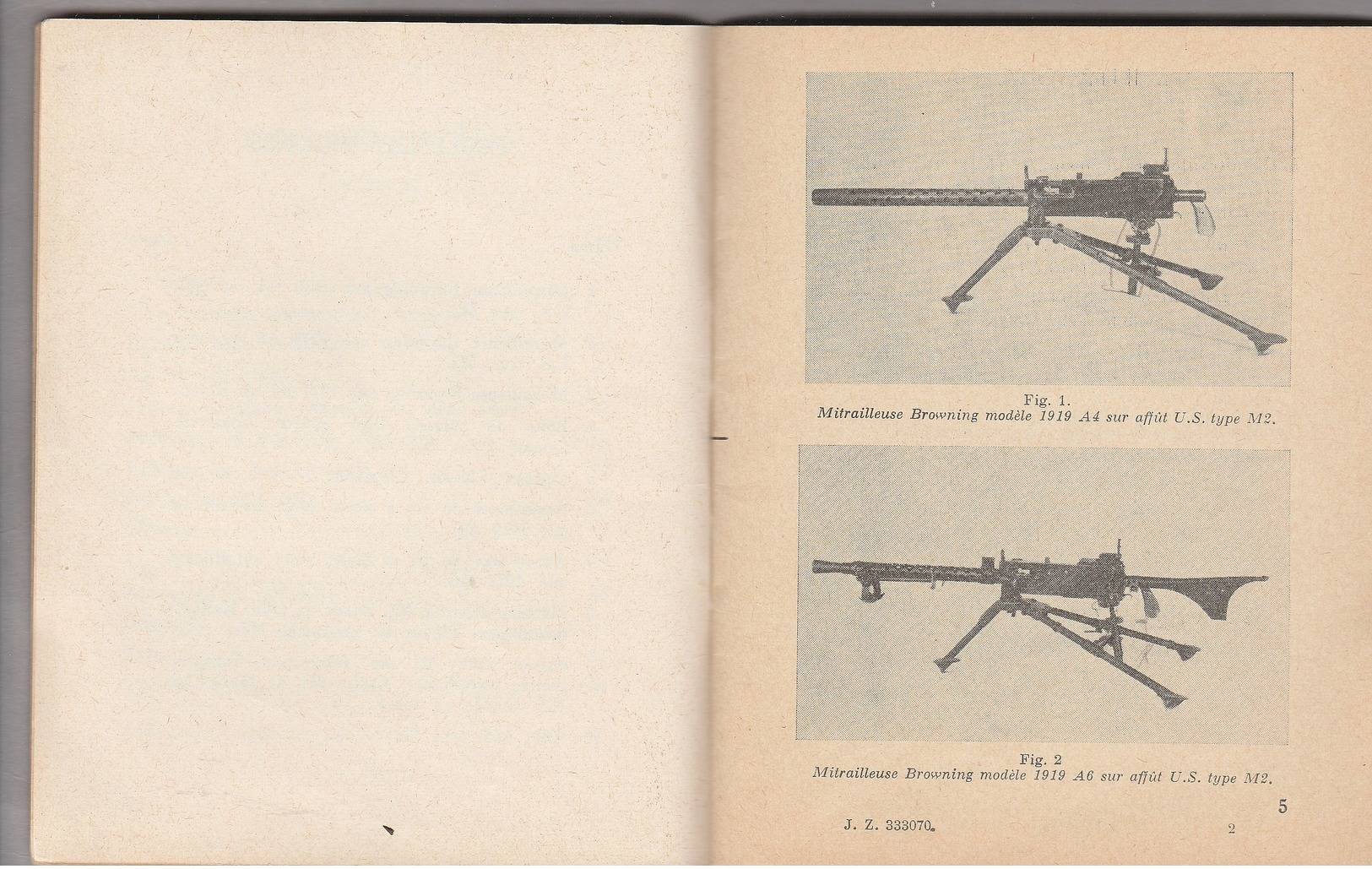 Guide Technique Sommaire Des Mitrailleuse Browning US De Calibre 30 - Autres & Non Classés