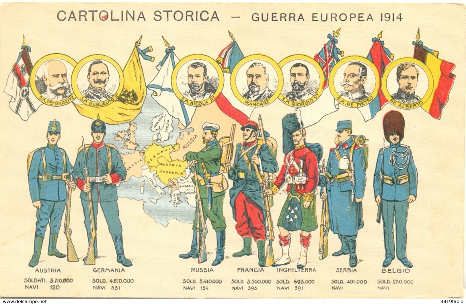 Eserciti E Comandanti Della Guerra Europea - Guerra 1914-18